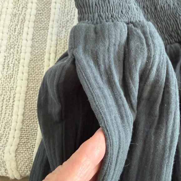 Nomad the Label Asana Cotton Wrap Pants Charcoal - Picture 11 of 16